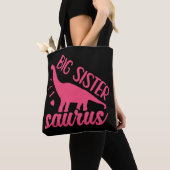 Big Sister Saurus in roze Tote Bag (Dichtbij)