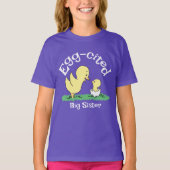 Big Sister Schattige Sibling T-shirt met eieraanha (Voorkant)