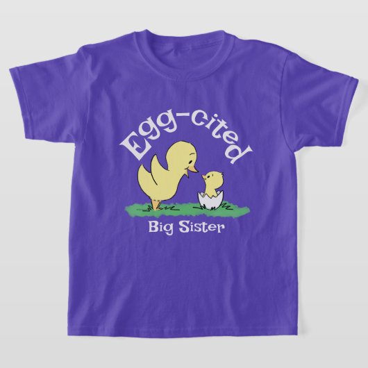 Big Sister Schattige Sibling T-shirt met eieraanha (Laagn)