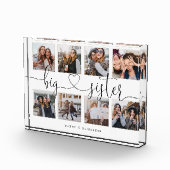 Big Sister Script Gift for Sister Photo Collage Fotoblokken (Rechts)