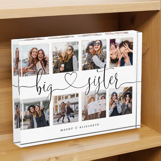 Big Sister Script Gift for Sister Photo Collage Fotoblokken