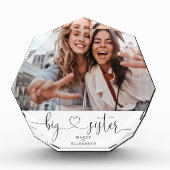 Big Sister Script Gift for Sister Photo Keepslag Fotoblokken (Voorkant)