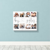 Big Sister Script | Gift for Sisters Photo Collage Canvas Afdruk (Insitu (Houten vloer))