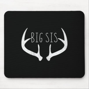 Big Sister Shirt - Big Sis Deer Antlers Hunting Muismat