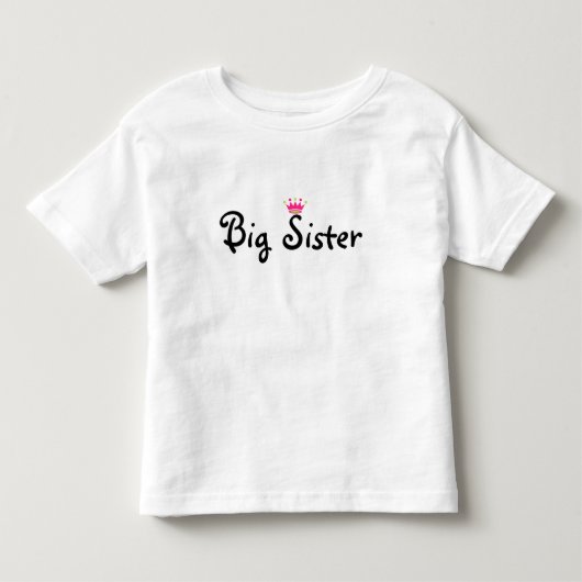 Big Sister Shirt met kroon op de rug (Voorkant)