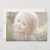 Big Sister Sibling Foto Zwangerschap Aankondiging (Voorkant)