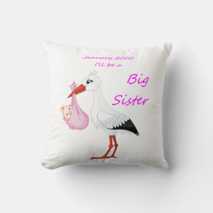 Big Sister Sierkussen Baby Stork Januari 2020