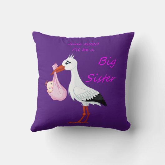 Big Sister Sierkussen Baby Stork June 2020 (Achterkant)