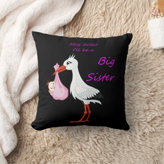 Big Sister Sierkussen Baby Stork May 2020 (Deken)