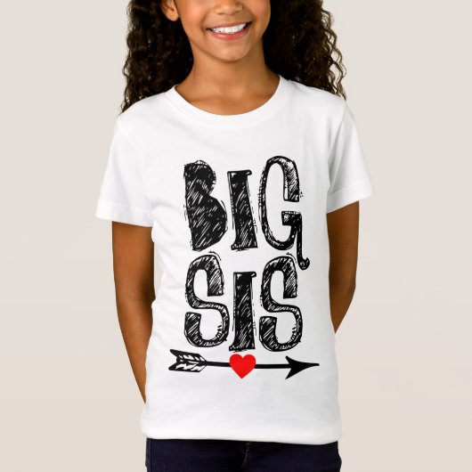 BIG SISTER SIS T-Shirts (Voorkant)