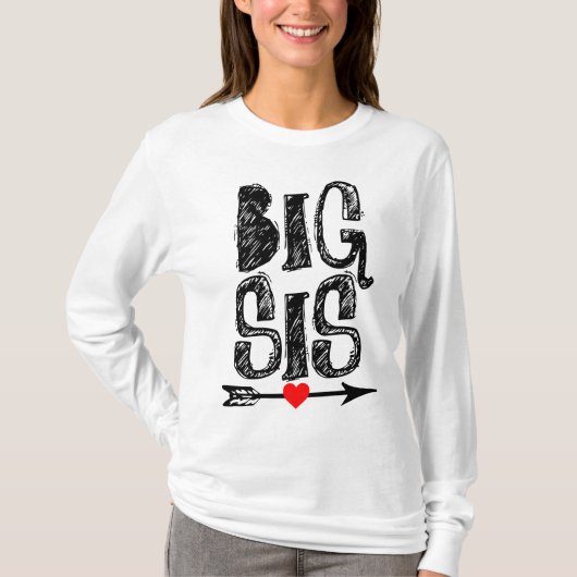 BIG SISTER SIS T-Shirts (Voorkant)