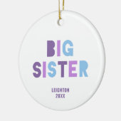 Big Sister Speciaal oudere Paars Naam dochter Keramisch Ornament (Links)