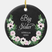 Big Sister Specialized Bohemian Floral Wreath Keramisch Ornament (Achterkant)