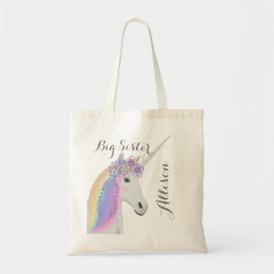 Big Sister Specialized Rainbow Unicorn Tote Bag