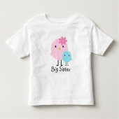 Big Sister Spring Birds Meisjes T-shirt (Voorkant)
