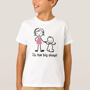 Big Sister Stick Figures t-shirts voor meisjes