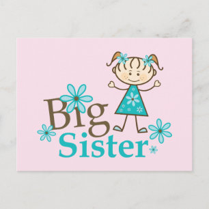 Big Sister Stick Figuur Briefkaart