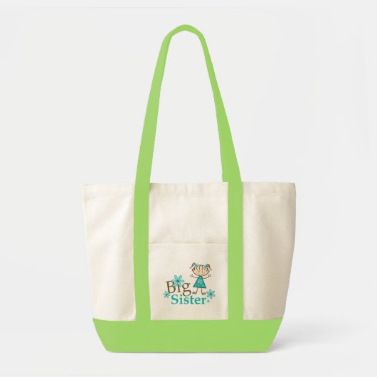 Big Sister Stick Figuur Tote Bag (Voorkant)