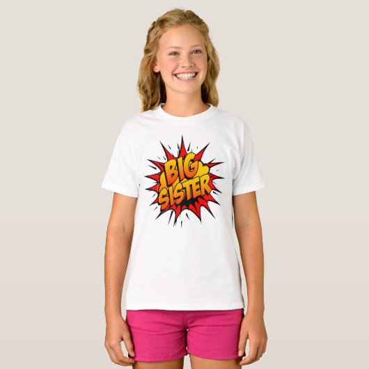 Big Sister Super Hero T-shirt (Voorkant volledig)