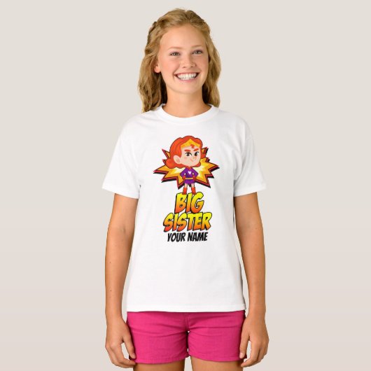 Big Sister Superheld T-shirt (Voorkant volledig)