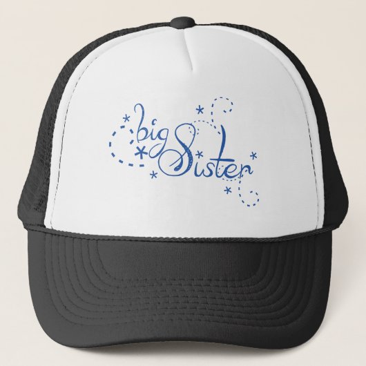 Big Sister Swirl Design Trucker Pet (Voorkant)