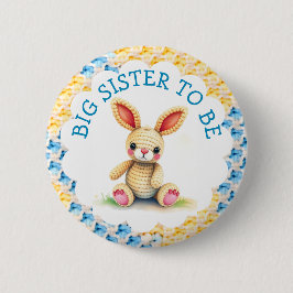 Big Sister to Be | Boy's Baby Shower Ronde Button 5,7 Cm