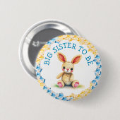 Big Sister to Be | Boy's Baby Shower Ronde Button 5,7 Cm (Voorkant /achterkant)