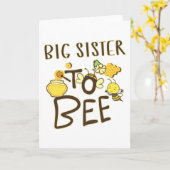 Big Sister To Bee Pregnancy Announcement Pregnant Kaart (Gele Bloem)