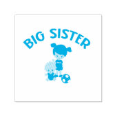 Big Sister to New Baby Brother Self-inking Stamp Zelfinktende Stempel (Design)
