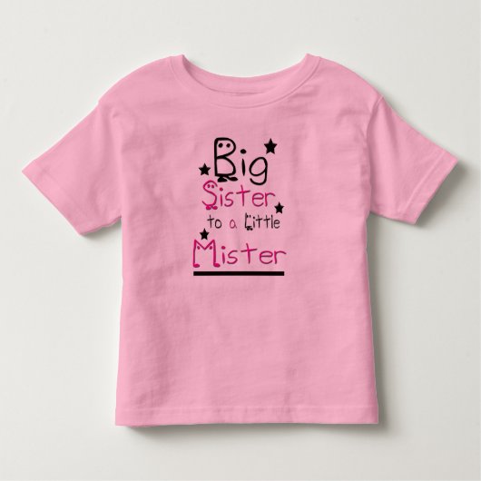 Big Sister Toddler Ringer T-Shirt (Voorkant)