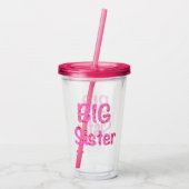 Big Sister Typografie Acryl Drinkbeker (Achterkant)