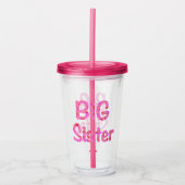 Big Sister Typografie Acryl Drinkbeker (Voorkant)