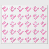 Big Sister Typografie Cadeaupapier (Vlak)