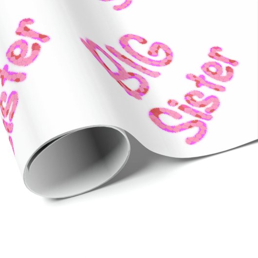 Big Sister Typografie Cadeaupapier (Rol Hoek)