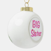 Big Sister Typografie Keramische Bal Ornament (Links)