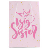 Big Sister Typografie Modern Tekst Medium Cadeauzakje (Voorkant)