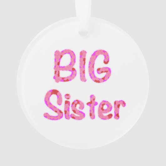 Big Sister Typografie Ornament (achterkant)