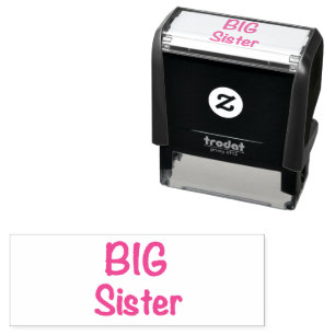 Big Sister Typografie Zelfinkt Stamp Zelfinktende Stempel