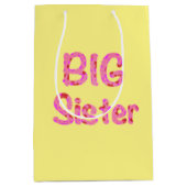 Big Sister Typography Mosaic Text Medium Cadeauzakje (Voorkant)