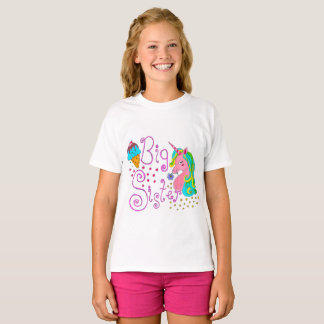"Big Sister" Unicorn Kinder T-shirt