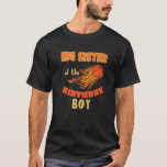 Big Sister van Birthday Boy Basketball Theme Match T-shirt<br><div class="desc">Grote Zus van Verjaardags Jongen Basketbal Thema Matching Familie</div>