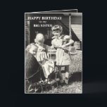 Big Sister Verjaardag, broers en zussen Kaart<br><div class="desc">Big Sister Happy Birthday,  Familie Speciale Dag Wenskaart. Personaliseer deze kaart als je dat wilt!</div>