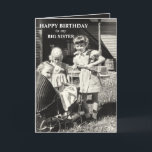 Big Sister Verjaardag, broers en zussen Kaart<br><div class="desc">Big Sister Happy Birthday,  Familie Speciale Dag Wenskaart. Personaliseer deze kaart als je dat wilt!</div>