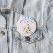 Big Sister voor Baby Cute Bunny Shower Button (In situ)