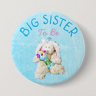 Big Sister voor Baby Cute Bunny Shower Button