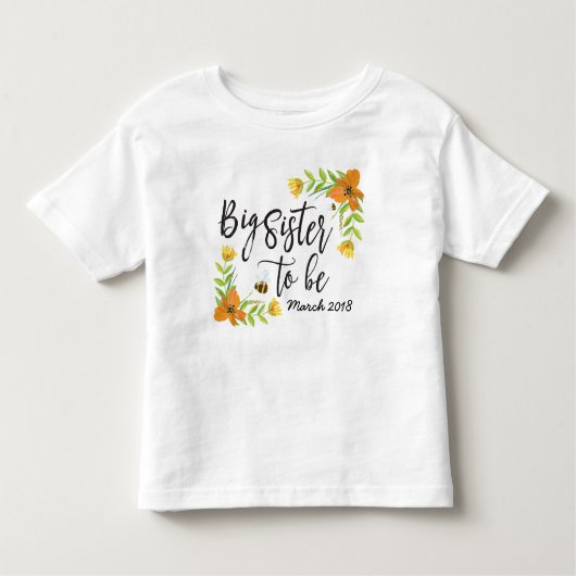 Big Sister voor Zwangerschap Aankondiging Shirt (Voorkant)
