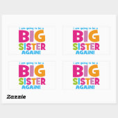 Big Sister weer Rechthoekige Sticker (Vel)