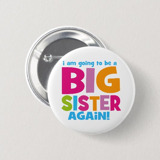 Big Sister weer Ronde Button 5,7 Cm (Voorkant /achterkant)