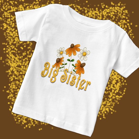 Big Sister Whimsical Sinaasappel White Flowers