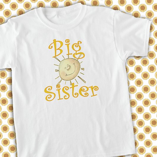 Big Sister Whimsical Sunshine Smile T-shirt